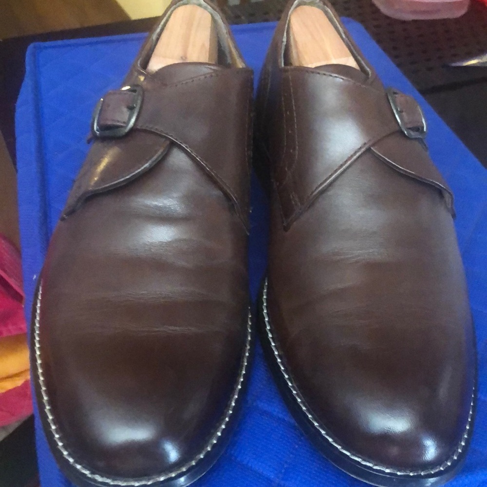Nunn Bush 8.5 dark brown monkstrap shoes